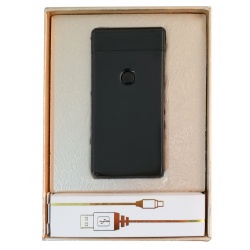 Zapalniczka PLAZMOWA kameleon czarna ładowana na USB 2 łuki bezogniowa zamykana