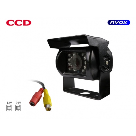 Metalowa kamera cofania z daszkiem na naczepę NVOX na tył pojazdu diody LED przetwornik obrazu SONY kolorowa