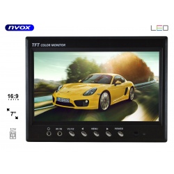 Monitor samochodowy ekran 7 cali do kamery cofania lub monitoringu 2xAV