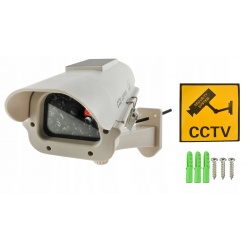 Atrapa kamery do monitoringu CCTV solarna migająca dioda Led kamera IR
