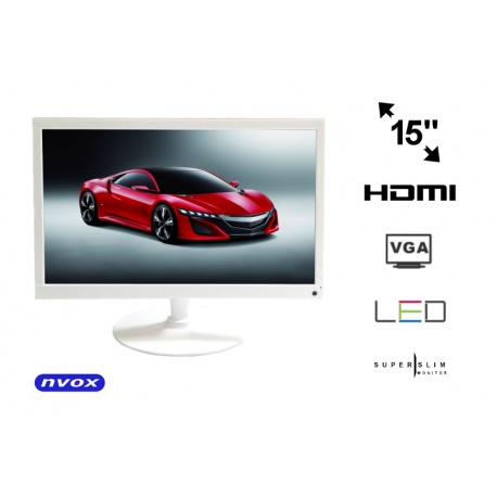 Monitor do samochodu 15 cali ekran Digital LED Hi-Contrast VGA HDMI wejście AV