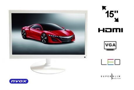 Monitor do samochodu 15 cali ekran Digital LED Hi-Contrast VGA HDMI wejście AV