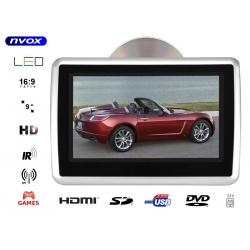 Przenośny odtwarzacz samochodowy montowany na prętach zagłówka NVOX 9 cali TFT LCD HD SD USB napęd DVD