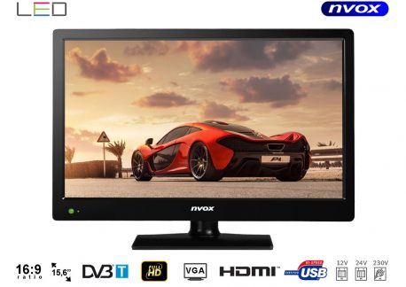 Telewizor samochodowy NVOX LED 15,6 tuner DVB-T MPEG-4/2 wejście USB HDMI