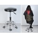 Klasyczny stołek fryzjerski kosmetyczny krzesło hoker na kółkach barowy czarny