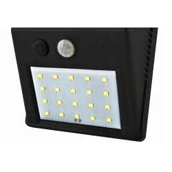 Lampa solarna ścienna 20 diod LED czujnik zmierzchu oraz ruchu