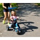 Rowerek dziecięcy trójkołowy wózek jeździk pasy daszek kierowany