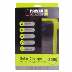 Podróżna ładowarka solarna z panelem 3000 mAh w etui praktyczne mocowania