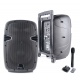 Mobilny zestaw nagłośnieniowy Ibiza Sound odtwarzacz MP3 Bluetooth z mikrofonem na kółkach