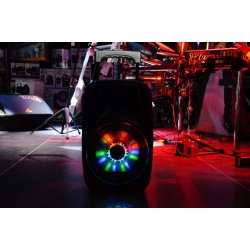 Kolumna mobilna Party Light&Sound PARTY-8LED odtwarzacz USB Bluetooth microSD