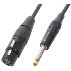 Kabel sygnałowy XLR żeński  Jack 6,3mm mono PD Connex 6 metrów