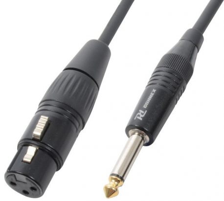 Kabel sygnałowy XLR (f) - Jack 6,3mm mono PD Connex długość 1,5 metra