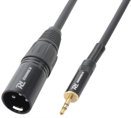 Kabel sygnałowy XLR (m) - mini Jack 3,5 mm PD Connex długość 0,5 metra