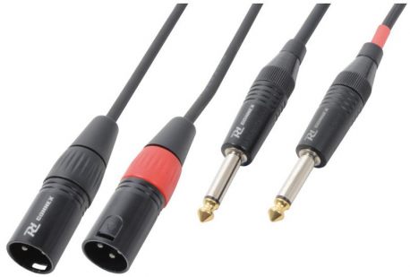 Kabel sygnałowy 2x XLR (m) - 2x Jack 6,3 mm mono PD Connex długość 6 metrów