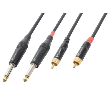 Kabel sygnałowy 2x JACK 6.3 mono - 2x RCA (m) PD Connex długość 1,5 metra