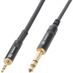 Kabel sygnałowy JACK 3.5 stereo - JACK 6.3 stereo PD Connex 1,5 metra