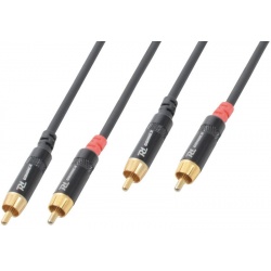 Kabel sygnałowy 2x RCA męskie - 2x RCA męskie PD Connex długość 3 metrów