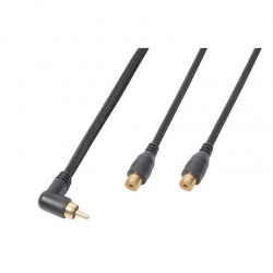 Kabel sygnałowy 1x RCA męskie - 2x RCA żeńskie PD Connex długość 0,3 metra
