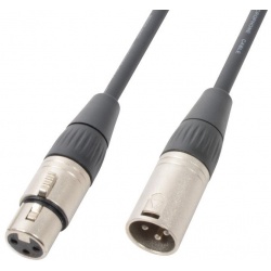 Przewód trójpinowy DMX XLR (f) - XLR (m) PD Connex o długości 0,75 metra