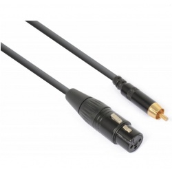 Kabel sygnałowy XLR żeński - RCA męski PD Connex długość 15 cm