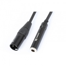 Kabel sygnałowy XLR (m) - Jack 6,3 mm (f) mono PD Connex długość 15 cm