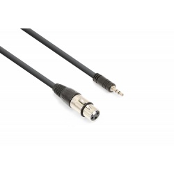 Kabel mikrofonowy XLR (f) - JACK 3,5 mm stereo marki VONYX długość 50 cm