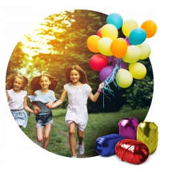 Butla z Helem 0,25 m3 balony 30x wstążka 40m HEL do balonów