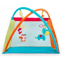 Mata edukacyjna dla niemowląt miękka pluszowa 90 x 90 x 45cm zwierzątka