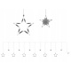 Kurtyna gwiazdy wiszące lampki na baterie sople 138 Led długość 4 metry