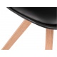 Krzesło skandynawskie do kuchni miękkie siedzisko dębowe nogi 2 kolory