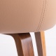 Krzesło skandynawskie do kuchni salonu miękkie siedzisko drewniane nogi