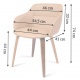 Krzesło skandynawskie do kuchni salonu miękkie siedzisko drewniane nogi