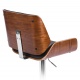 Hoker obrotowy wysokie krzesło barowe z wyprofilowanym oparciem drewno