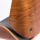 Hoker obrotowy wysokie krzesło barowe z wyprofilowanym oparciem drewno