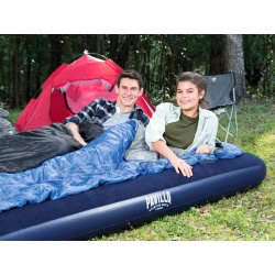 Duży dmuchany materac welurowy 203 x 152 x 22 cm Queen Blue Bestway 67003