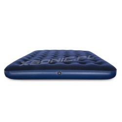 Duży dmuchany materac welurowy 203 x 152 x 22 cm Queen Blue Bestway 67003