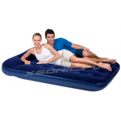 Dmuchany materac welurowy Bestway 67226 dwusobowy pompką nożną 203 x 152 x 22 cm