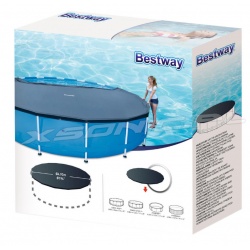 Pokrywa wiązana gumowa do basenu stelażowego 488 cm Bestway 58249