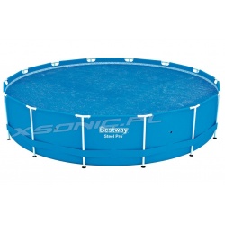 Pokrywa solarna do basenu stelażowego 427 cm nagrzewa wodę Bestway 58252
