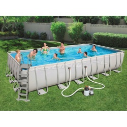 Basen ogrodowy 732 x 366 x 132 cm prostokątny 12w1 stelażowy Bestway 56475