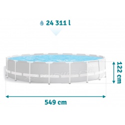 Basen ogrodowy 549 x 122 cm stelażowy PRISM Frame 6w1 INTEX 26732