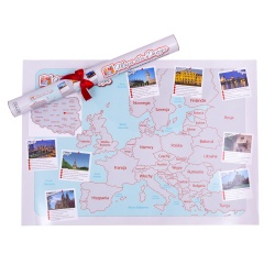 Mapa zdrapka dla dwojga kochających podróże ulepszona wersja