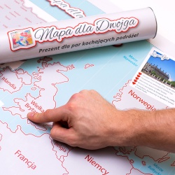 Mapa zdrapka dla dwojga kochających podróże ulepszona wersja