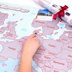 Mapa zdrapka dla dwojga kochających podróże ulepszona wersja