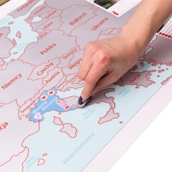 Mapa zdrapka dla dwojga kochających podróże ulepszona wersja