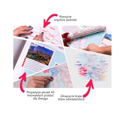 Mapa zdrapka dla dwojga kochających podróże ulepszona wersja