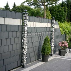 Taśma ogrodzeniowa rolka 26 mb szerokość 190 mm na płot balkon grafit