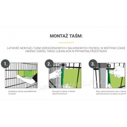 Klipsy do montażu taśmy ogrodzeniowej 190mm wszystkie kolory 10 sztuk