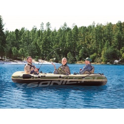 Ponton wędkarski Bestway Voyager 500 3-osobowy 348 x 142 cm z wiosłami 65001