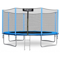 Trampolina ogrodowa 13ft/404 z zewnętrzną siatką ochronną drabinka GRATIS